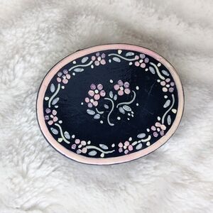 VINTAGE Flower brooch hand painted slavic ornaments brooch